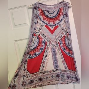 Rose + Olive Medium Red, White and Blue Shirt Dress